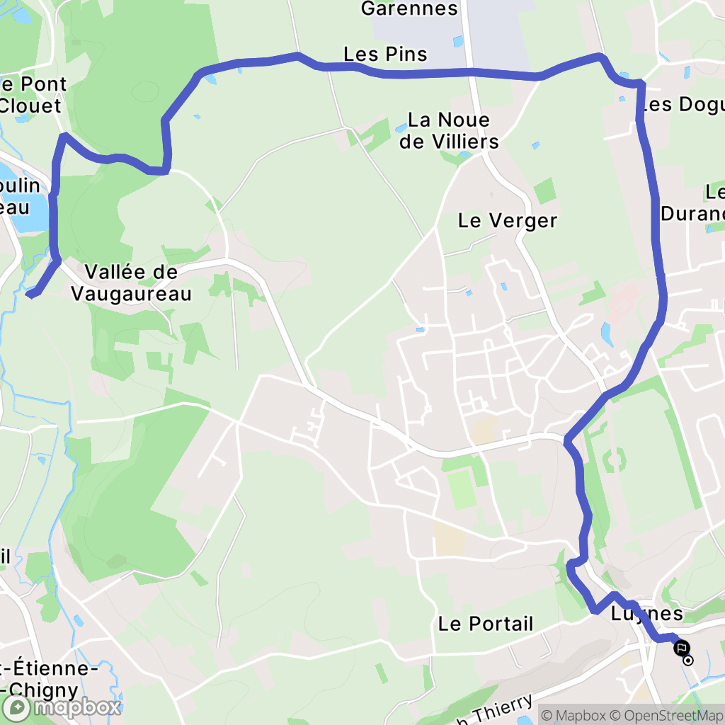 Luynes : carte du parcours de randonnée - France
