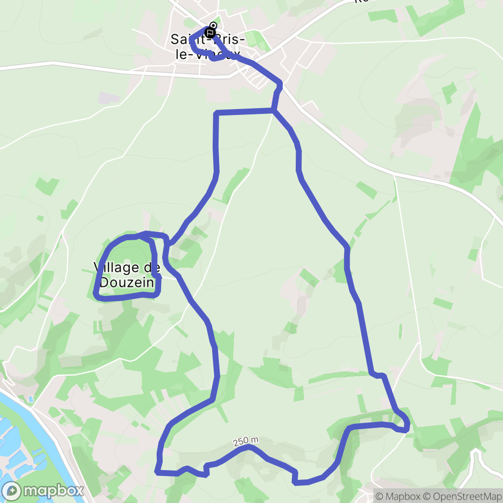 Saint-Bris-le-Vineux : carte du parcours de randonnée - France