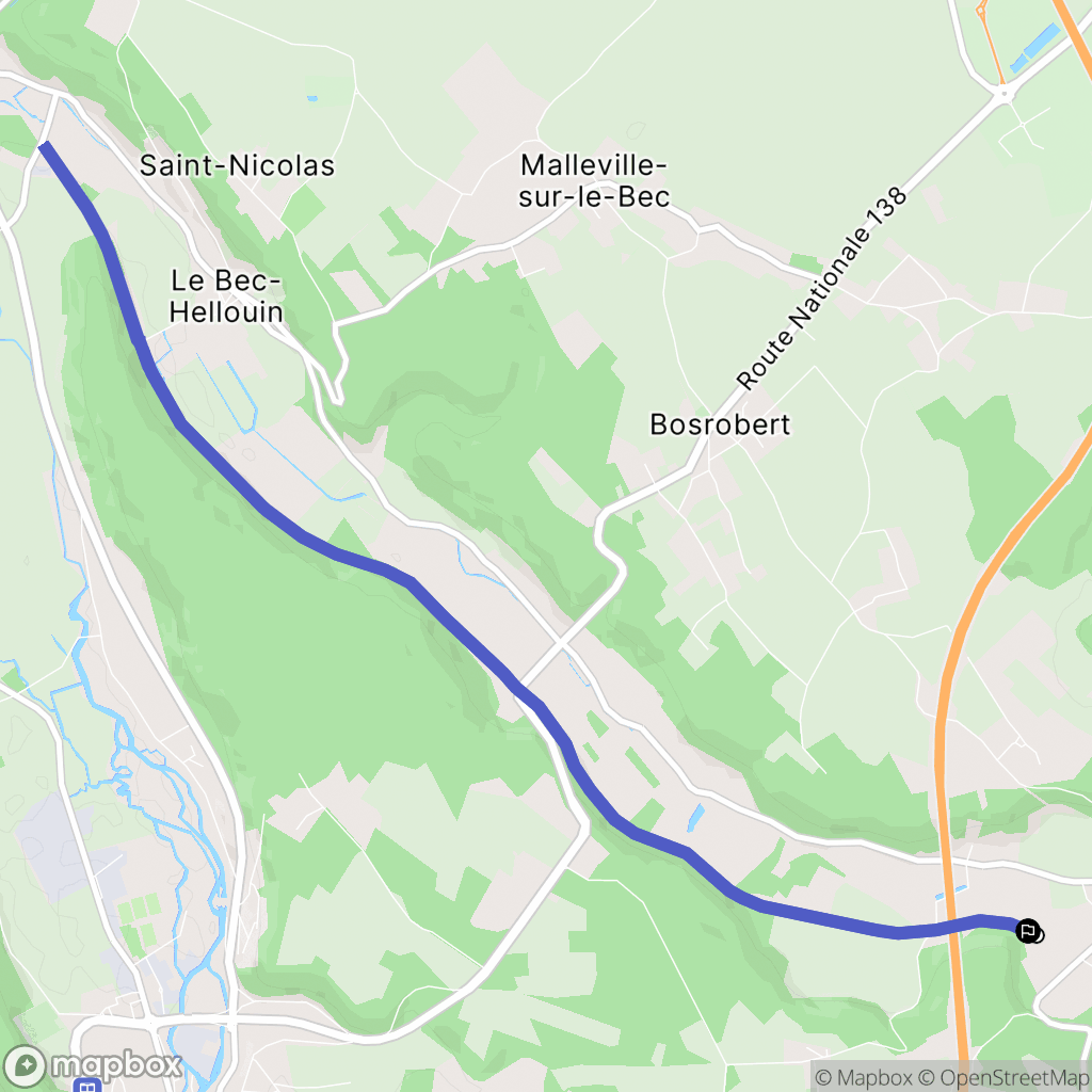 Calleville : carte du parcours de randonnée - France