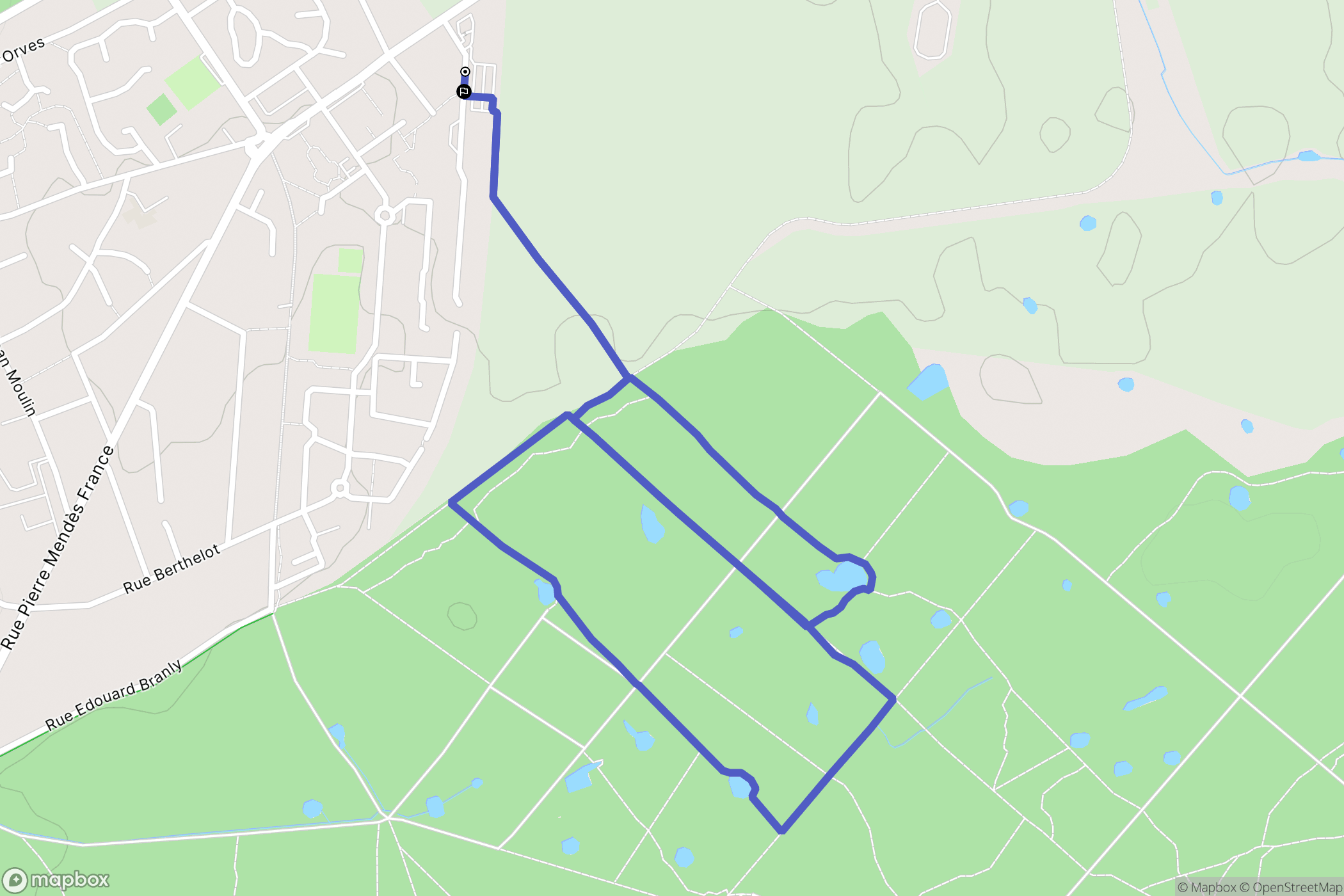 Noiseau : carte du parcours de randonnée - France