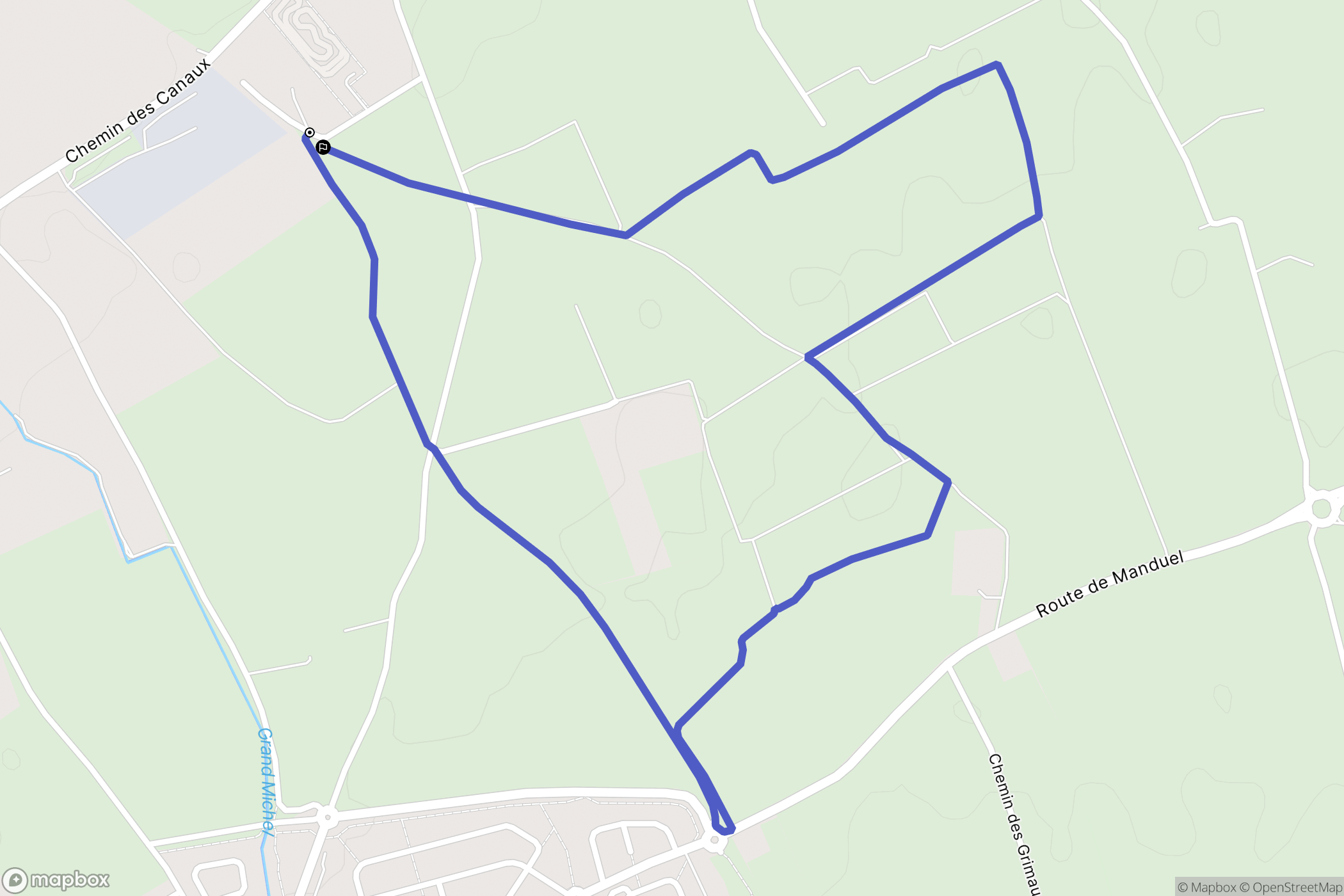 Bouillargues : carte du parcours de randonnée - France