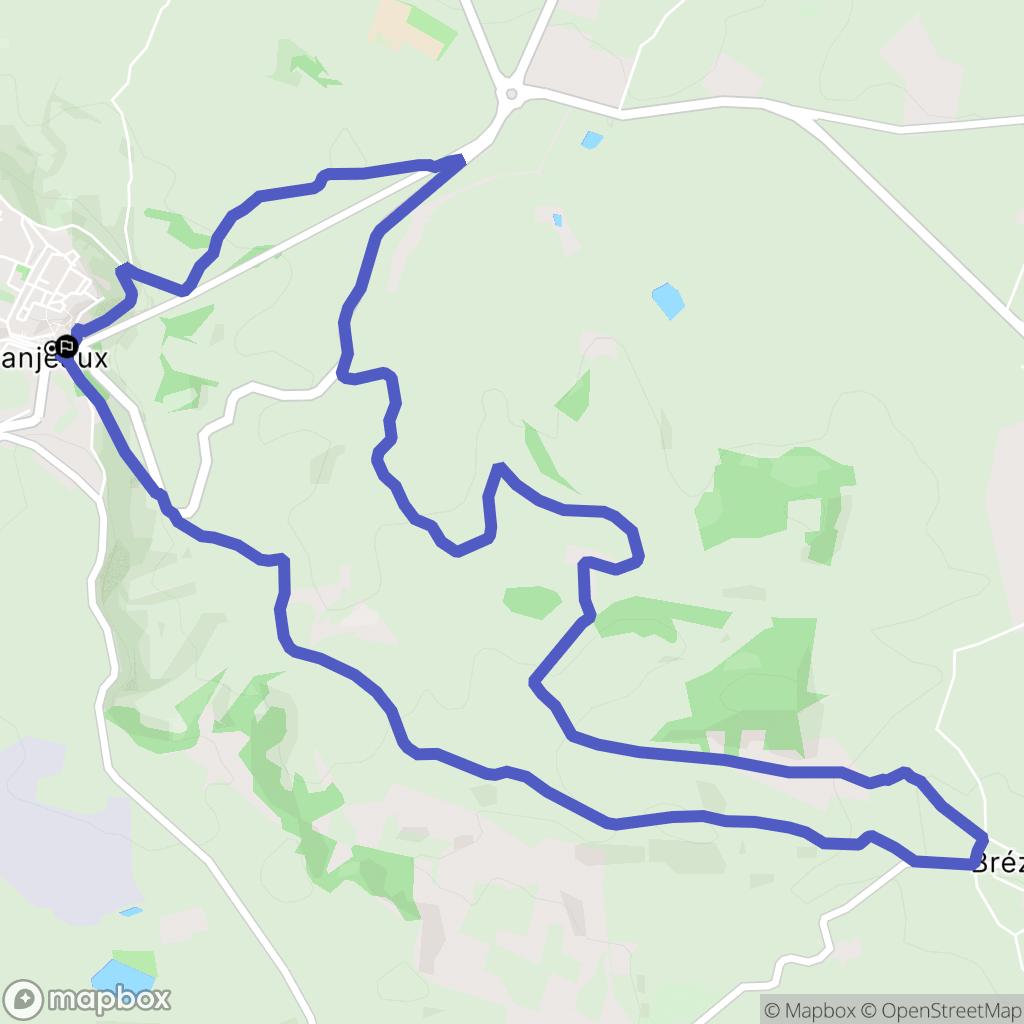 Fanjeaux : carte du parcours de randonnée - France