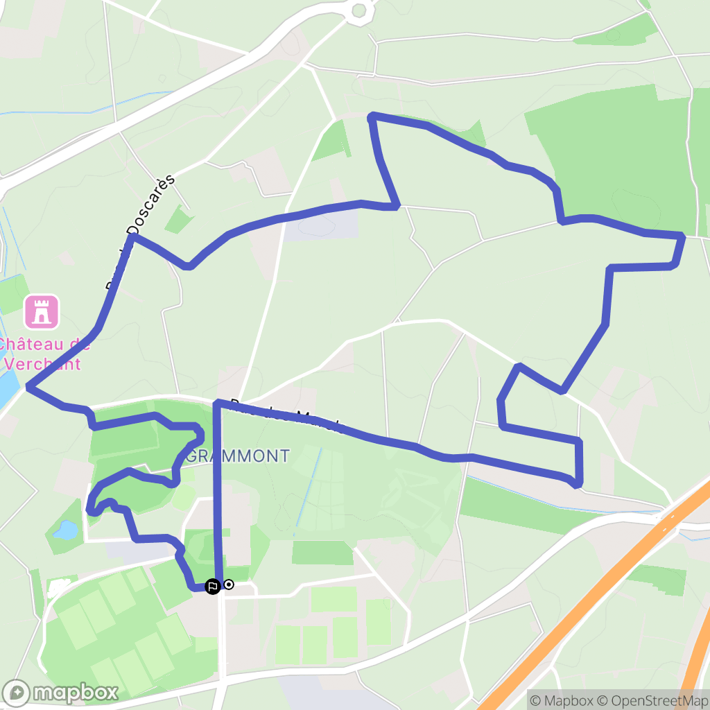 Montpellier : carte du parcours de randonnée - France