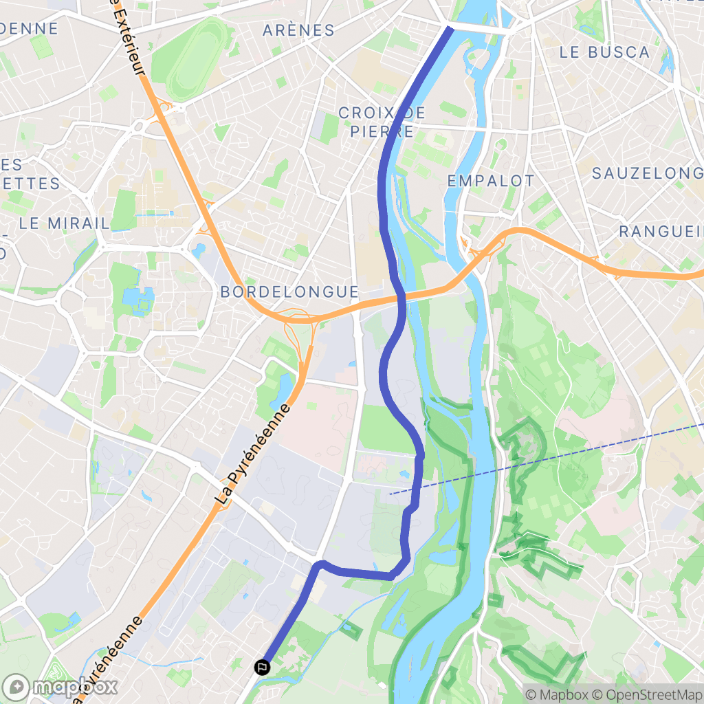 Portet-sur-Garonne : carte du parcours de randonnée - France