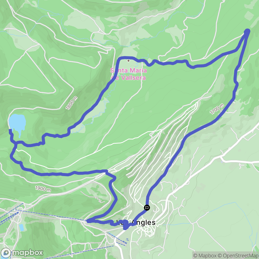 Les Angles : carte du parcours de randonnée - France