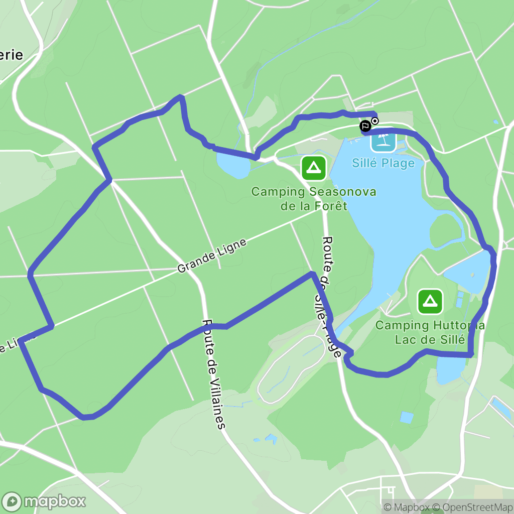Sillé-le-Guillaume : carte du parcours de randonnée - France