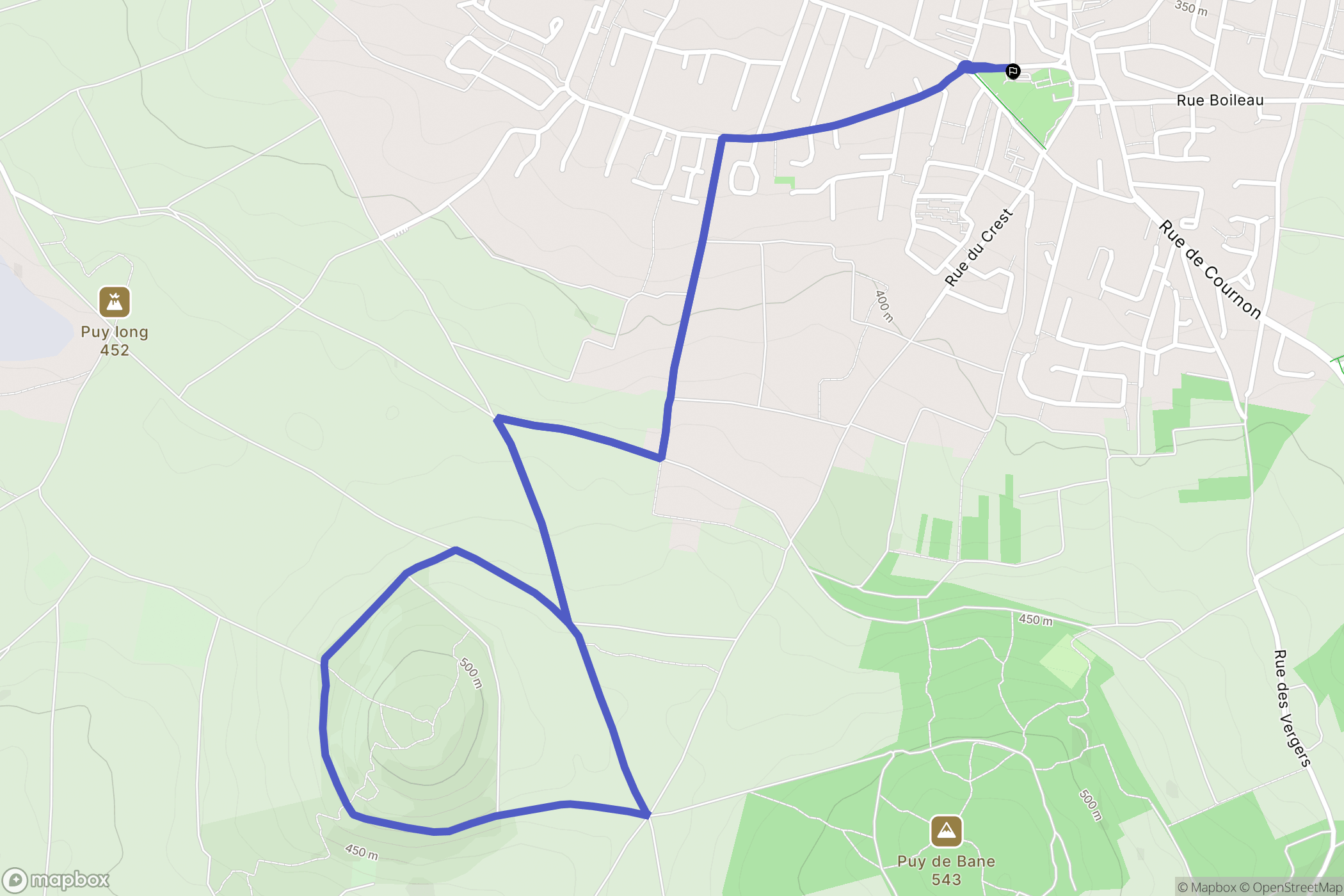 Lempdes : carte du parcours de randonnée - France