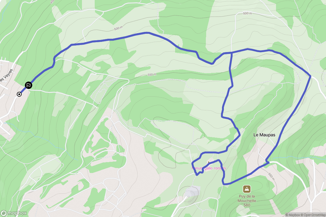 Nohanent : carte du parcours de randonnée - France