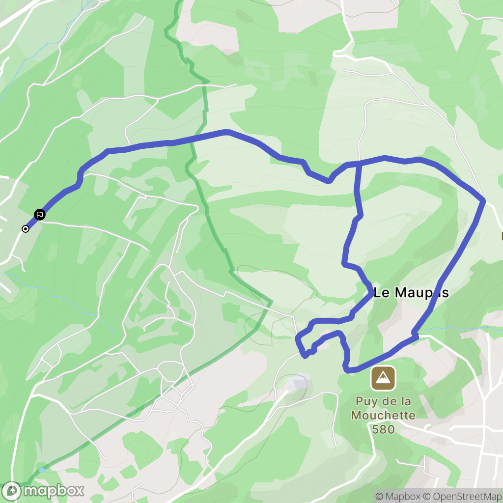 Nohanent : carte du parcours de randonnée - France