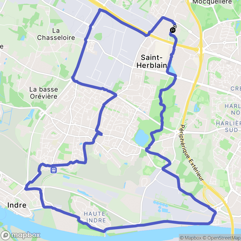 Saint-Herblain : carte du parcours de randonnée - France