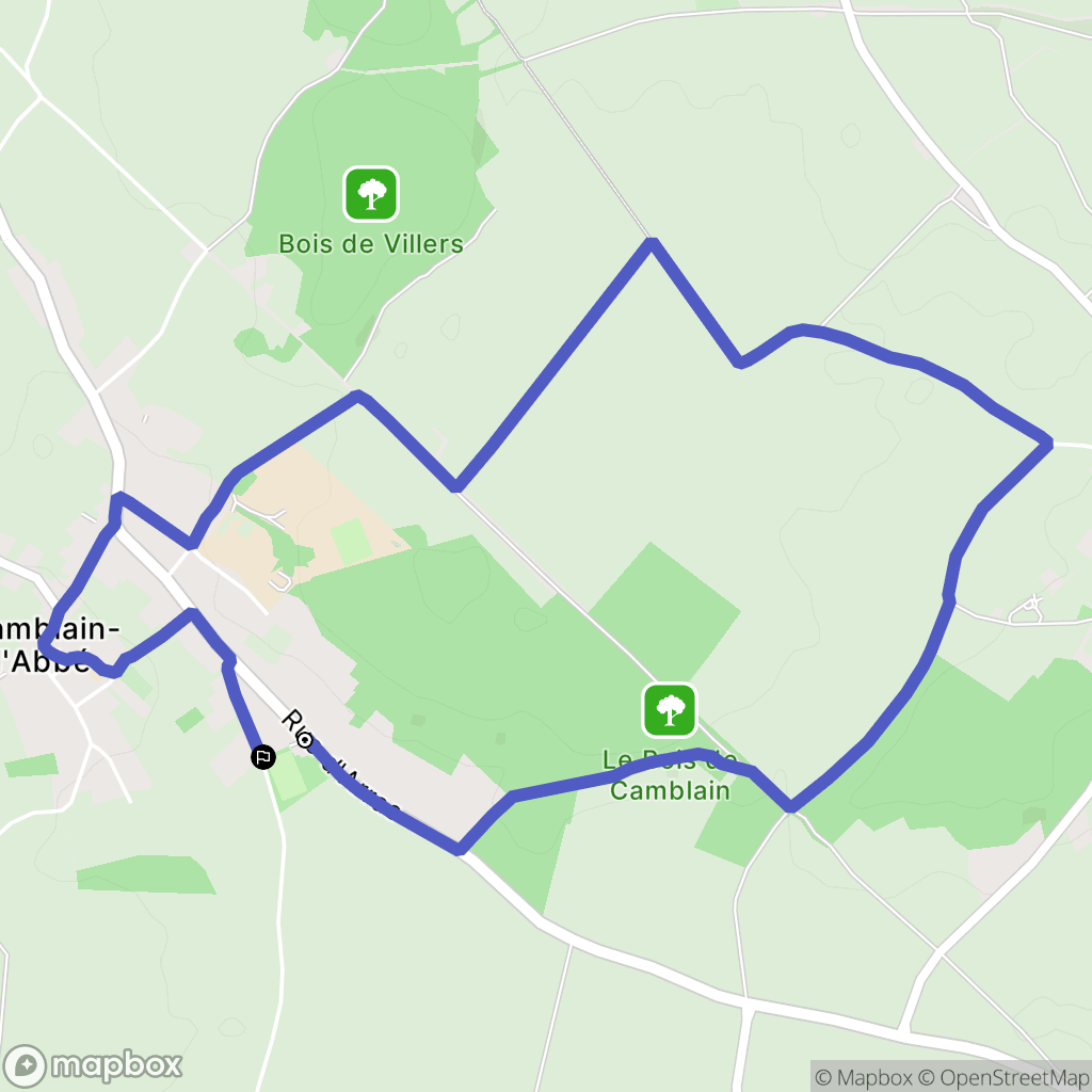 Camblain-l'Abbé : carte du parcours de randonnée - France