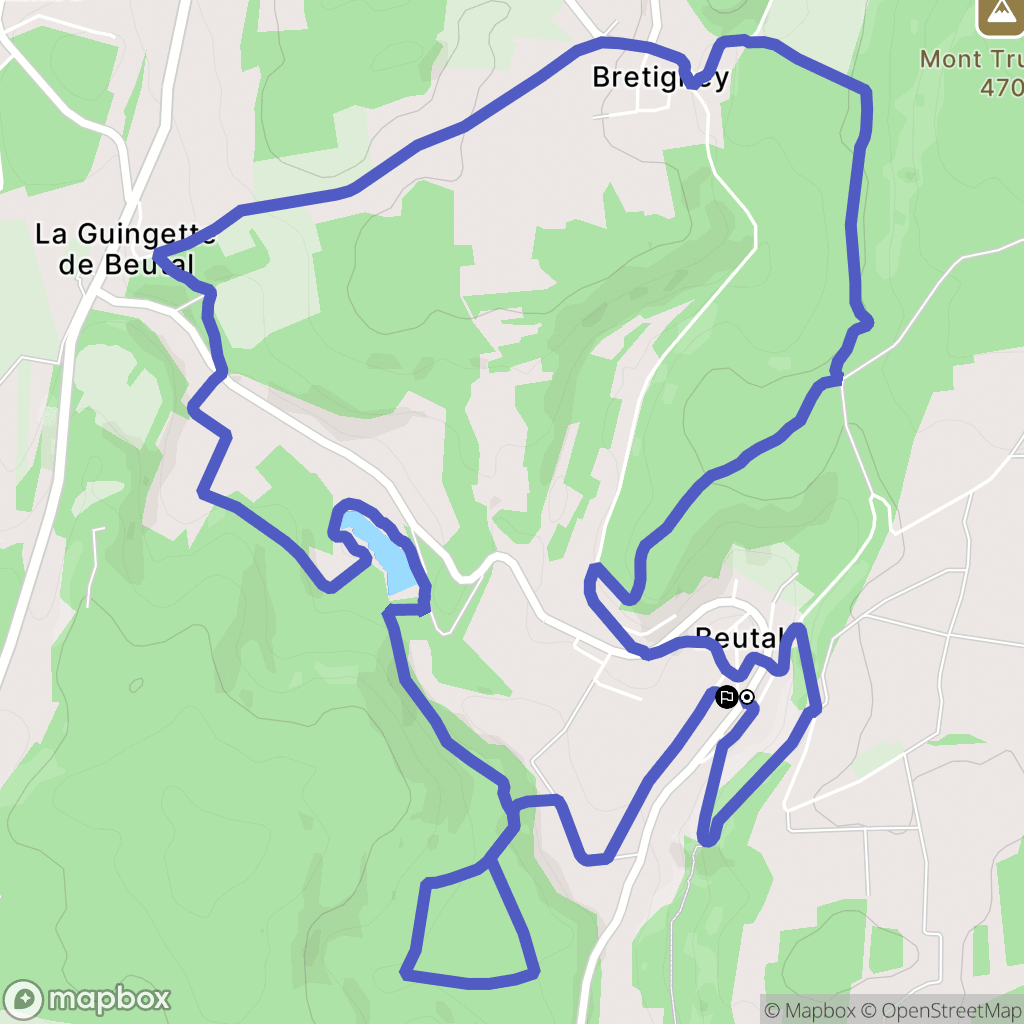 Beutal : carte du parcours de randonnée - France