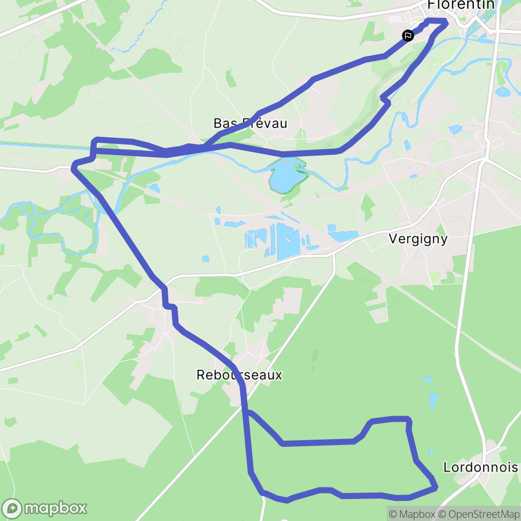 Saint-Florentin : carte du parcours de randonnée - France