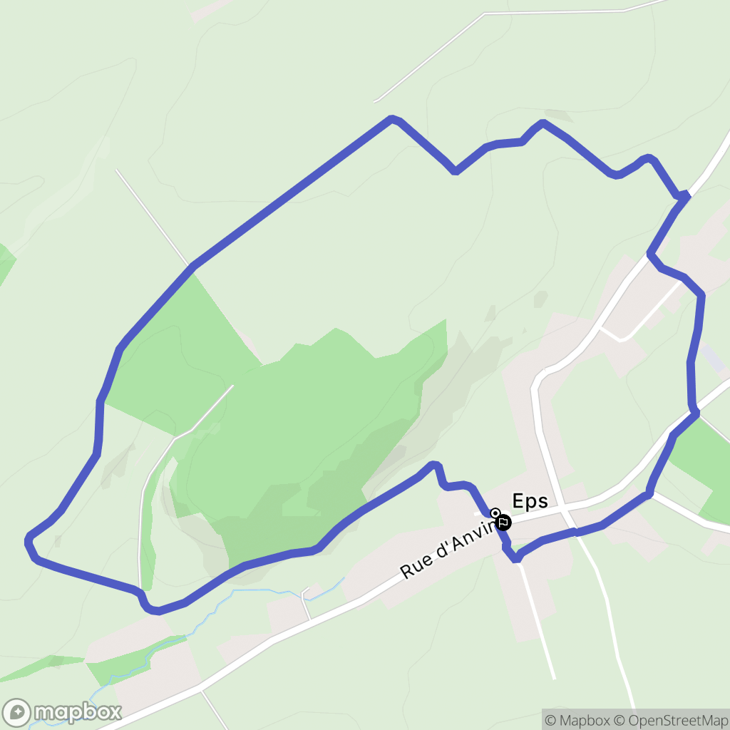 Eps : carte du parcours de randonnée - France
