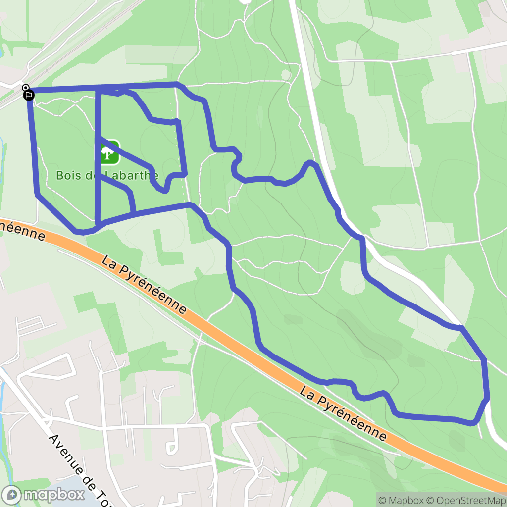 Séméac : carte du parcours de randonnée - France