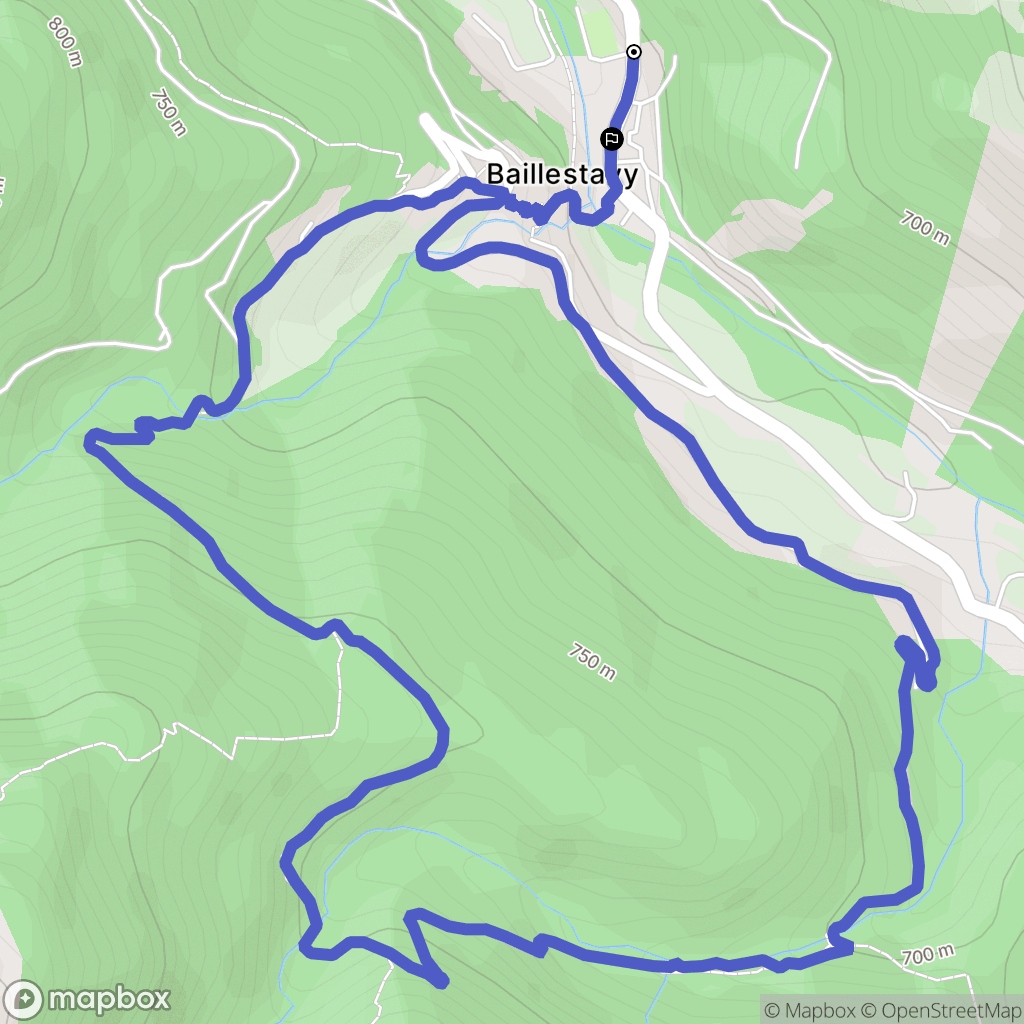 Baillestavy : carte du parcours de randonnée - France
