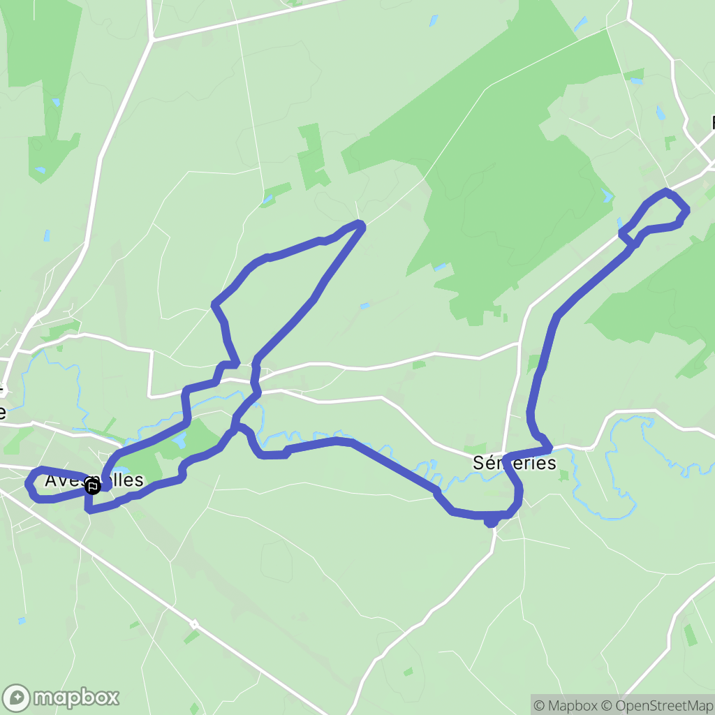 Avesnes sur Helpe : carte du parcours de randonnée - France