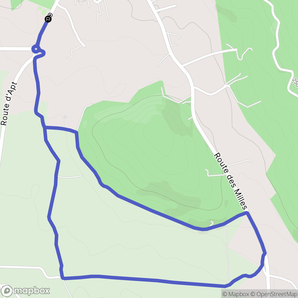 Éguilles : carte du parcours de randonnée - France