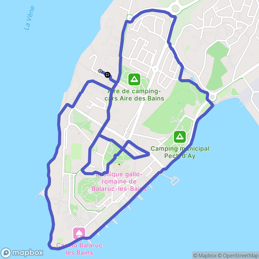 Balaruc-les-Bains : carte du parcours de randonnée - France