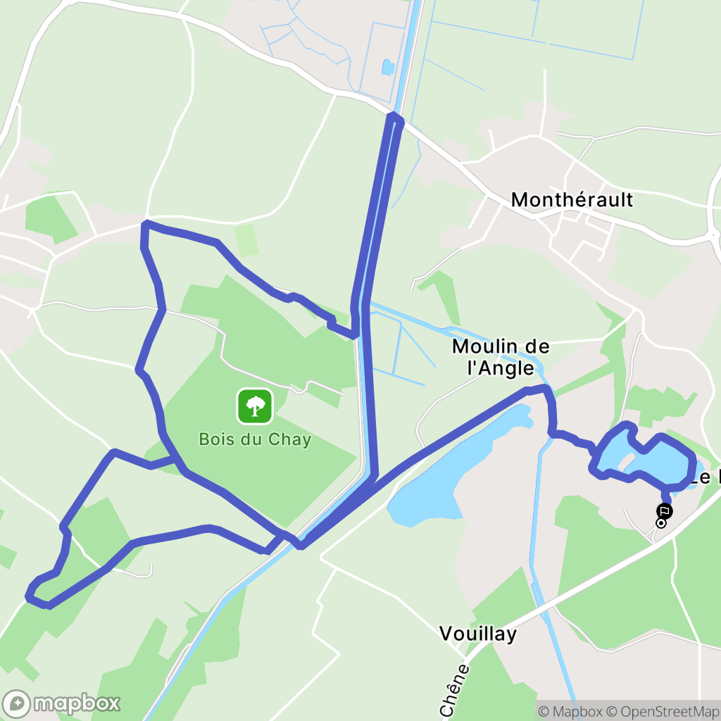 Trizay : carte du parcours de randonnée - France