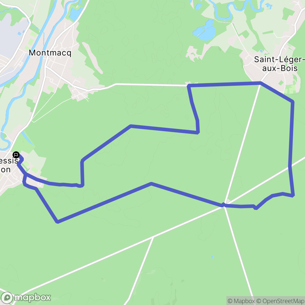 Le Plessis-Brion : carte du parcours de randonnée - France