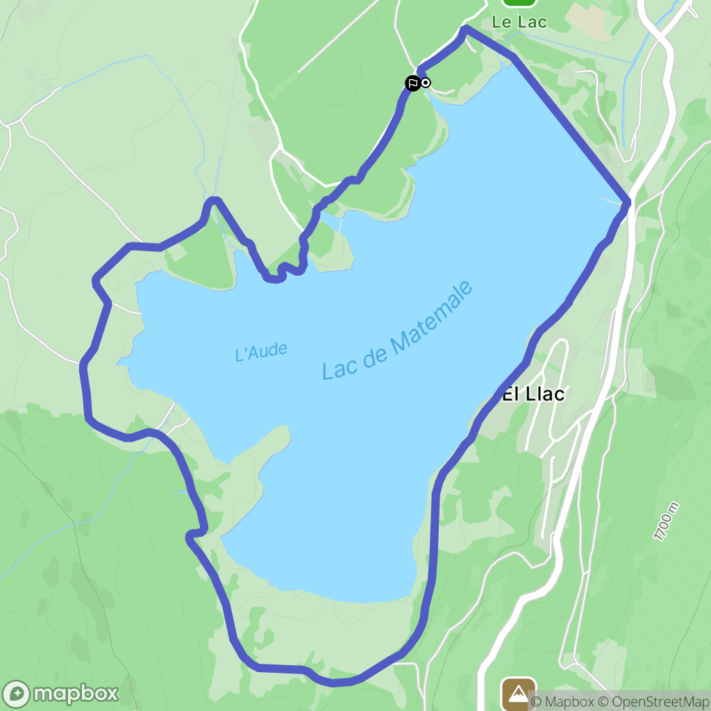 Matemale : carte du parcours de randonnée - France