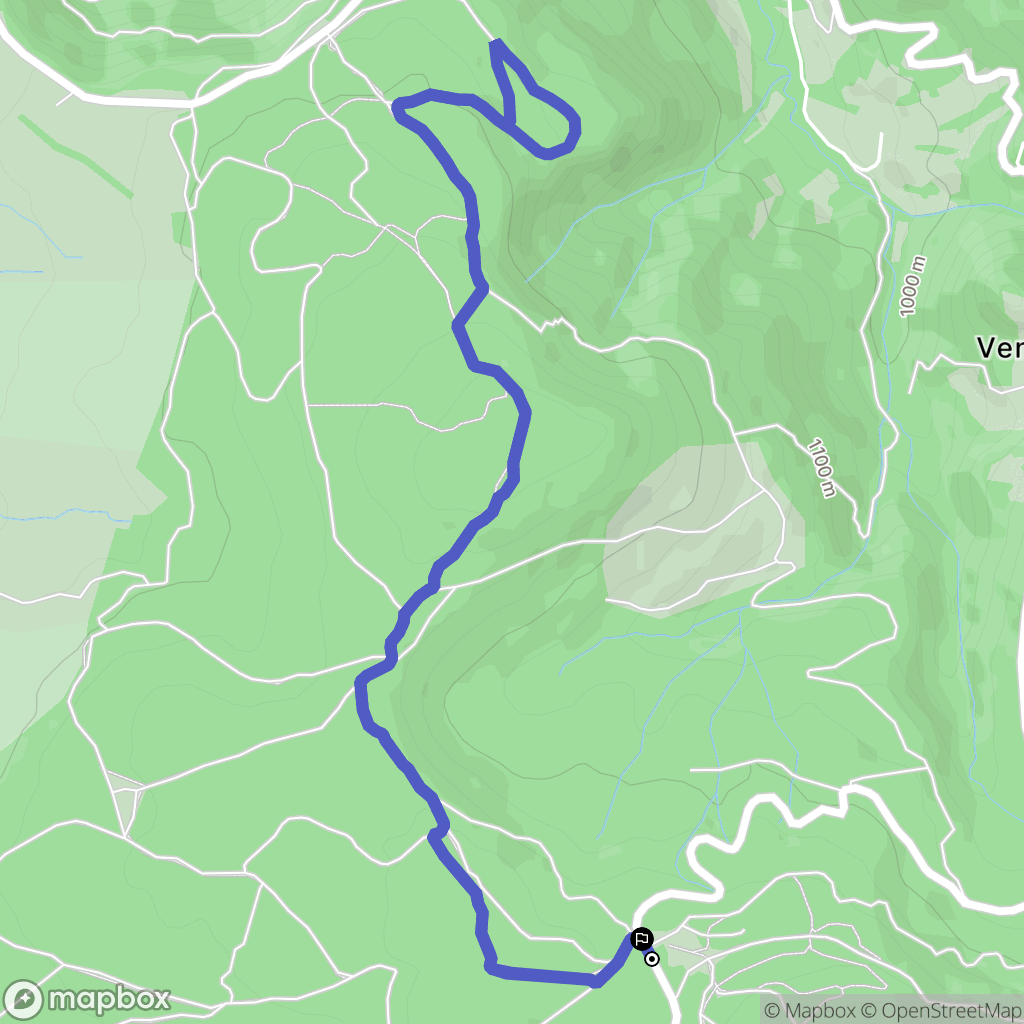La Tour-d'Auvergne : carte du parcours de randonnée - France