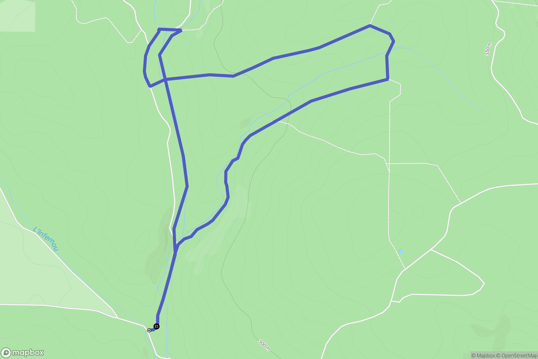 Castelnau-de-Montmiral : carte du parcours de randonnée - France