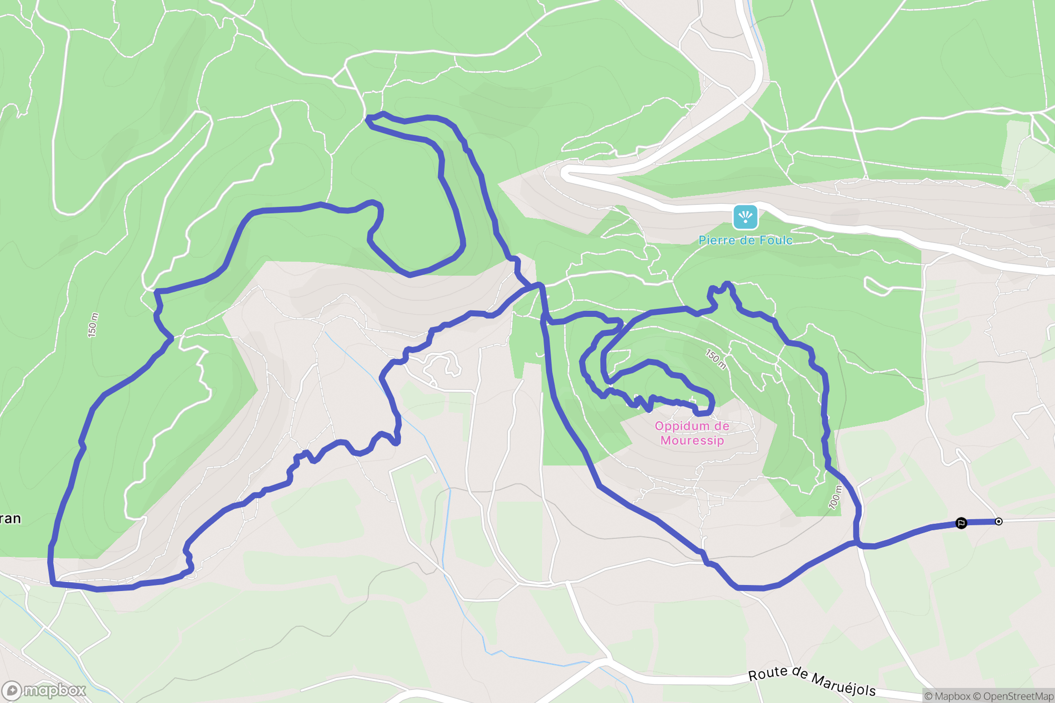 Saint-Côme-et-Maruéjols : carte du parcours de randonnée - France