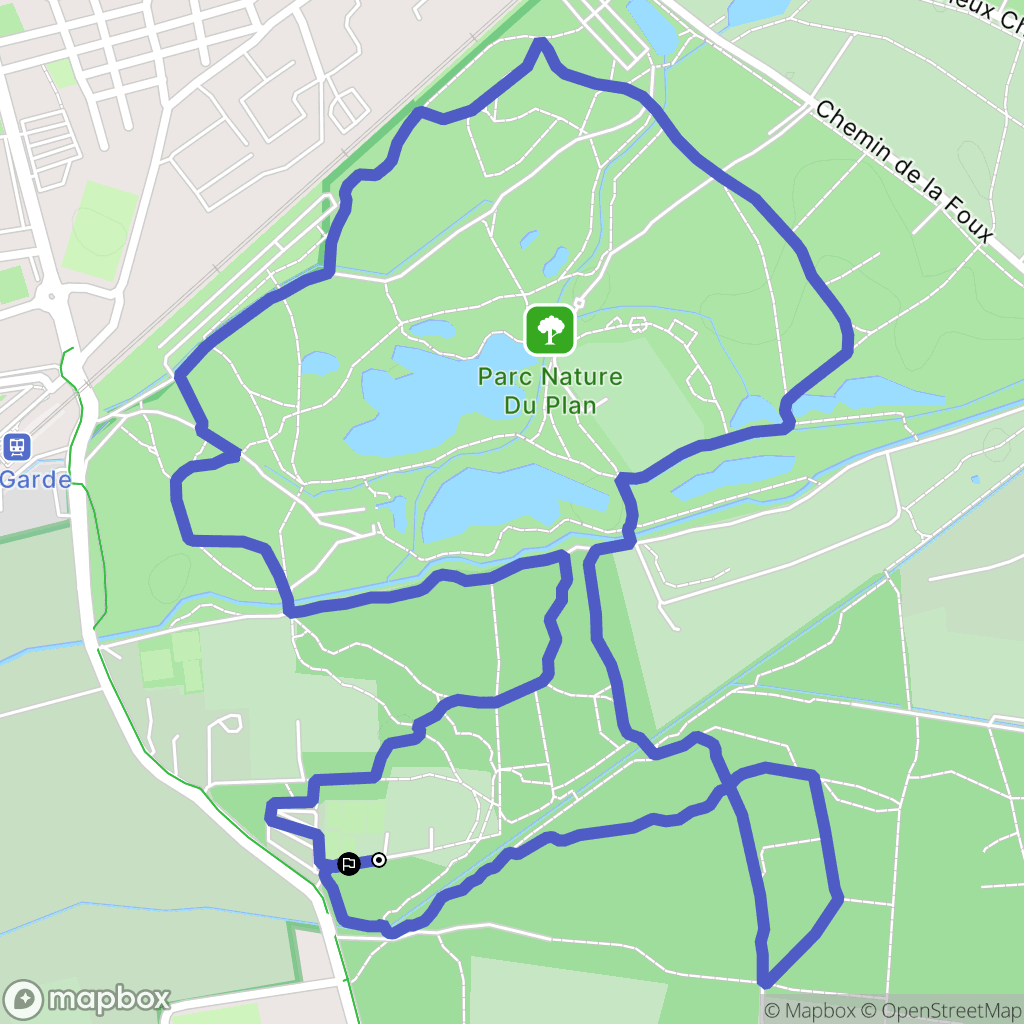 La Garde : carte du parcours de randonnée - France