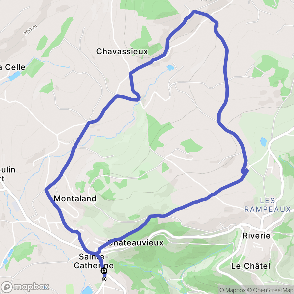 Sainte-Catherine : carte du parcours de randonnée - France