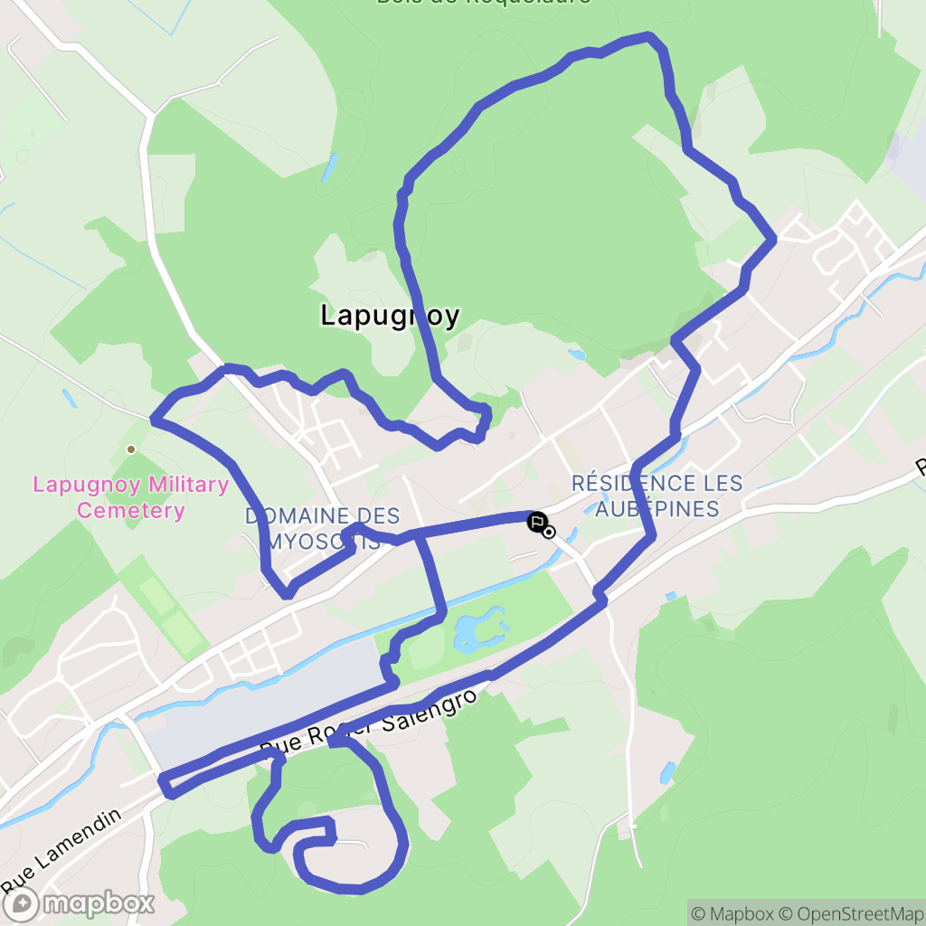Lapugnoy : carte du parcours de randonnée - France