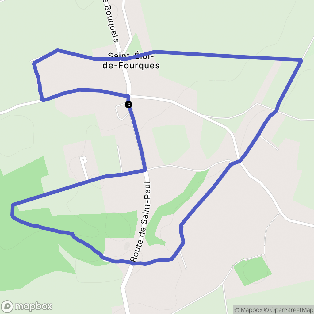 Saint-Éloi-de-Fourques : carte du parcours de randonnée - France