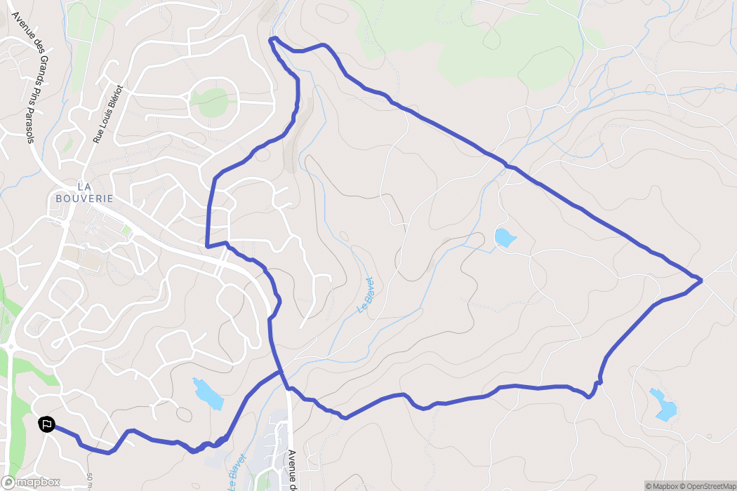 Roquebrune-sur-Argens : carte du parcours de randonnée - France