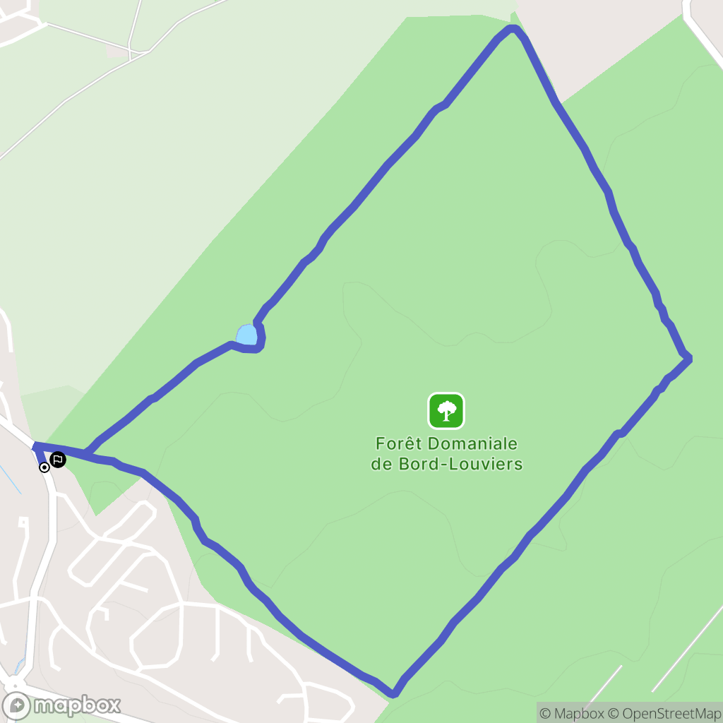 Saint-Pierre-lès-Elbeuf : carte du parcours de randonnée - France