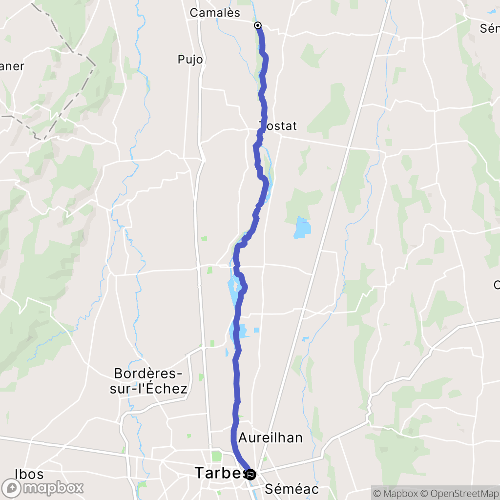 Bazillac : carte du parcours de randonnée - France