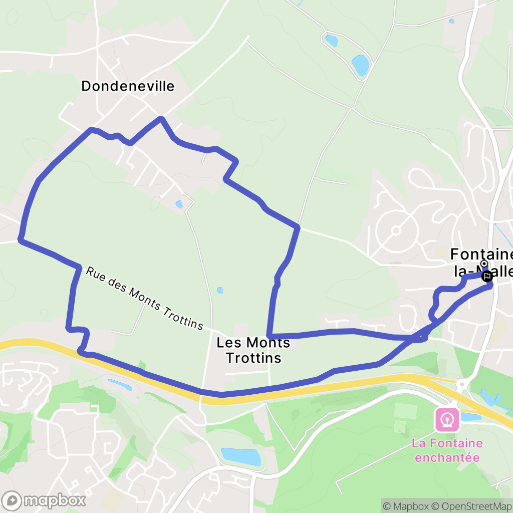 Fontaine-la-Mallet : carte du parcours de randonnée - France