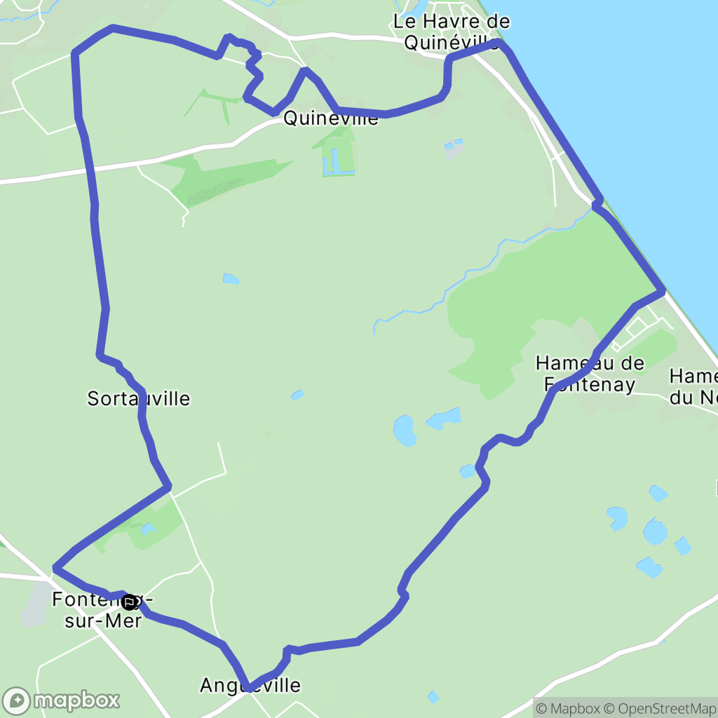 Fontenay-sur-Mer : carte du parcours de randonnée - France
