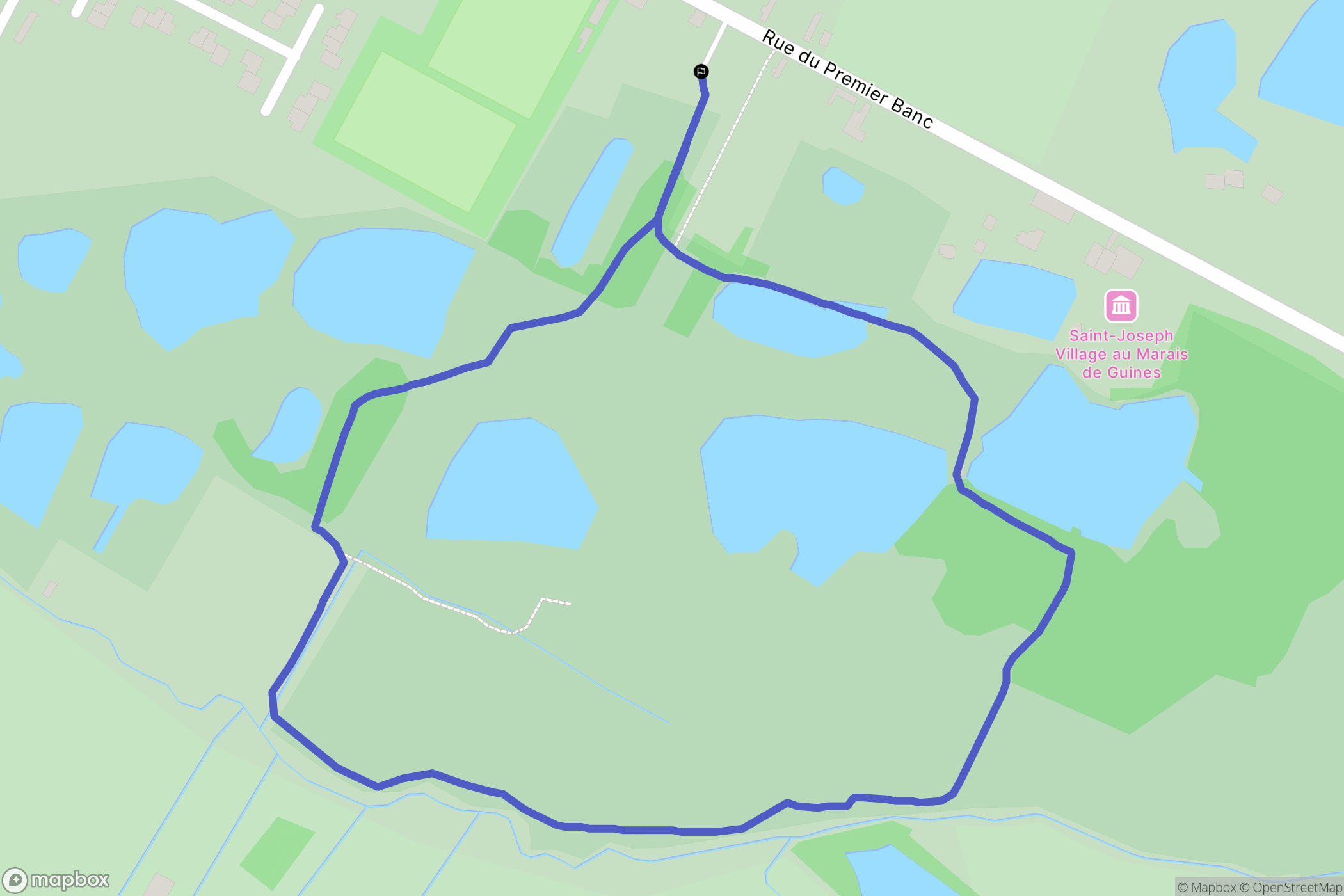 Guines : carte du parcours de randonnée - France