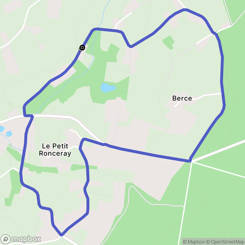 Marigné-Laillé : carte du parcours de randonnée - France