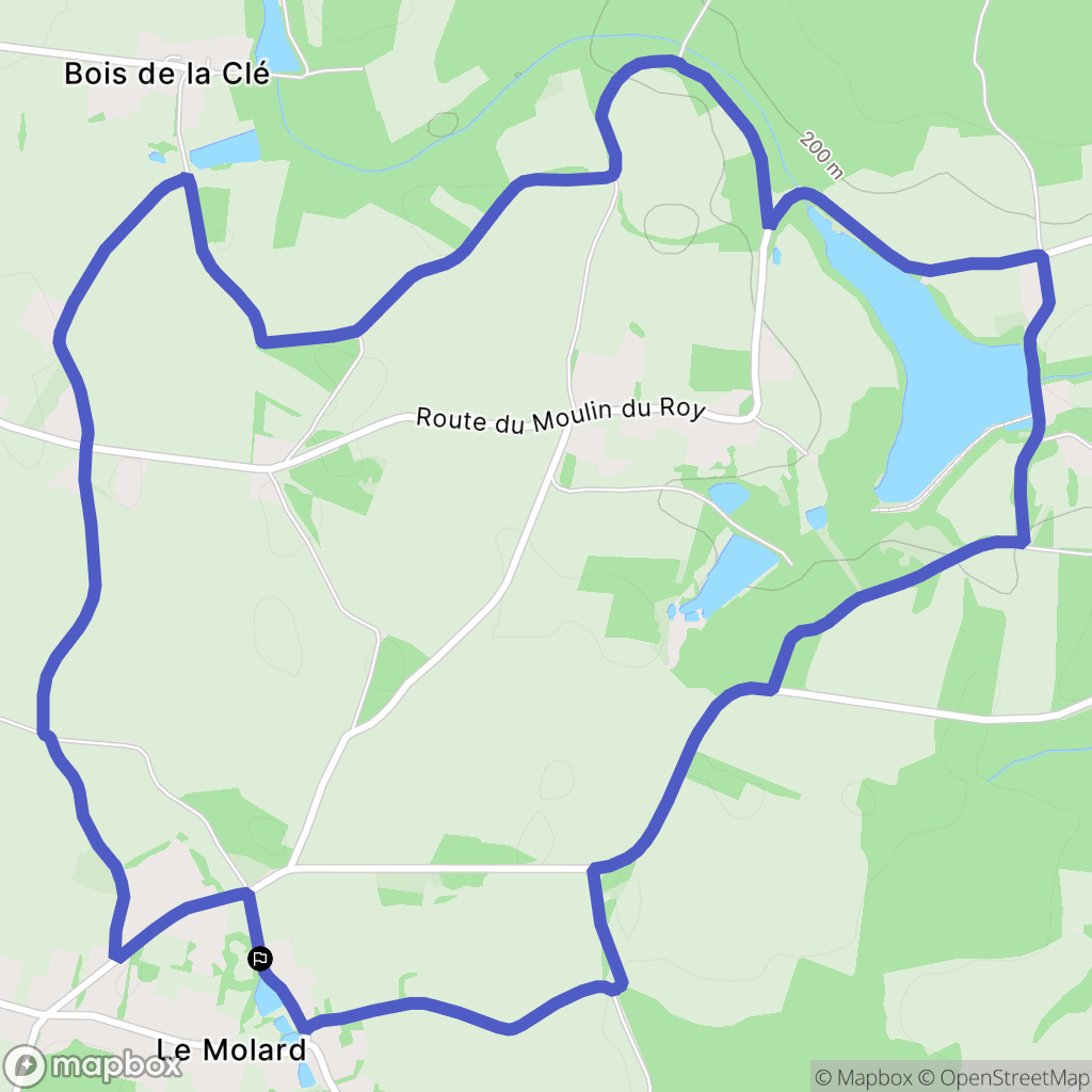 Simandre : carte du parcours de randonnée - France