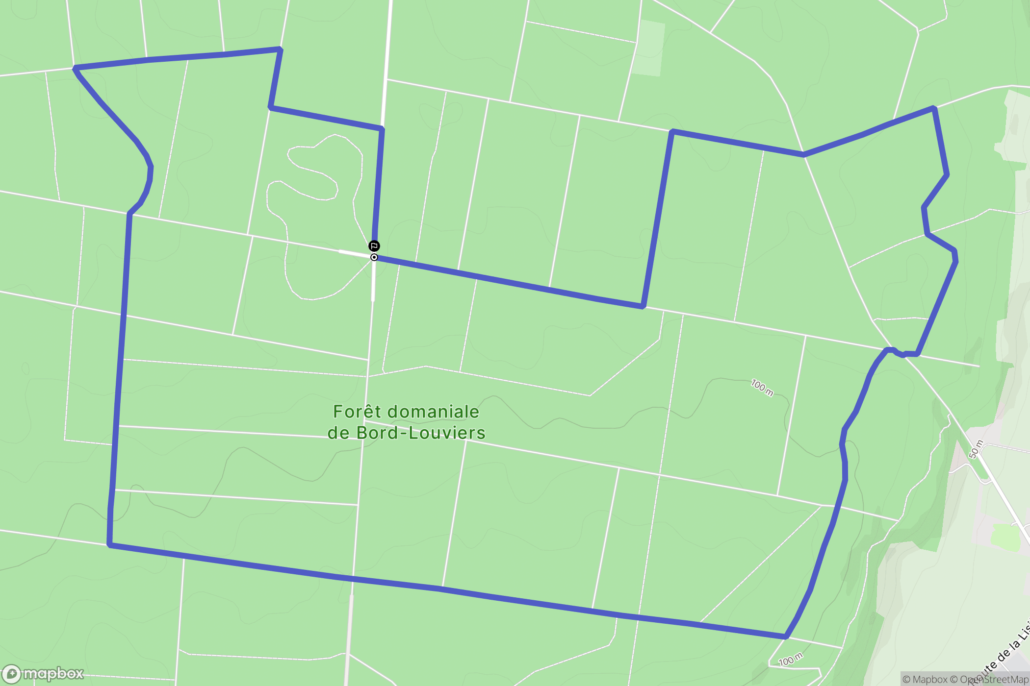 Les Damps : carte du parcours de randonnée - France