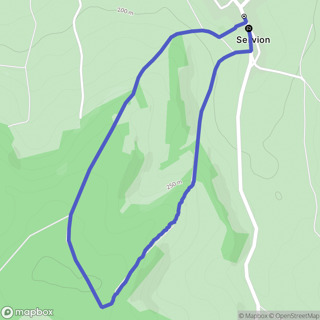 Rouvroy-sur-Audry : carte du parcours de randonnée - France