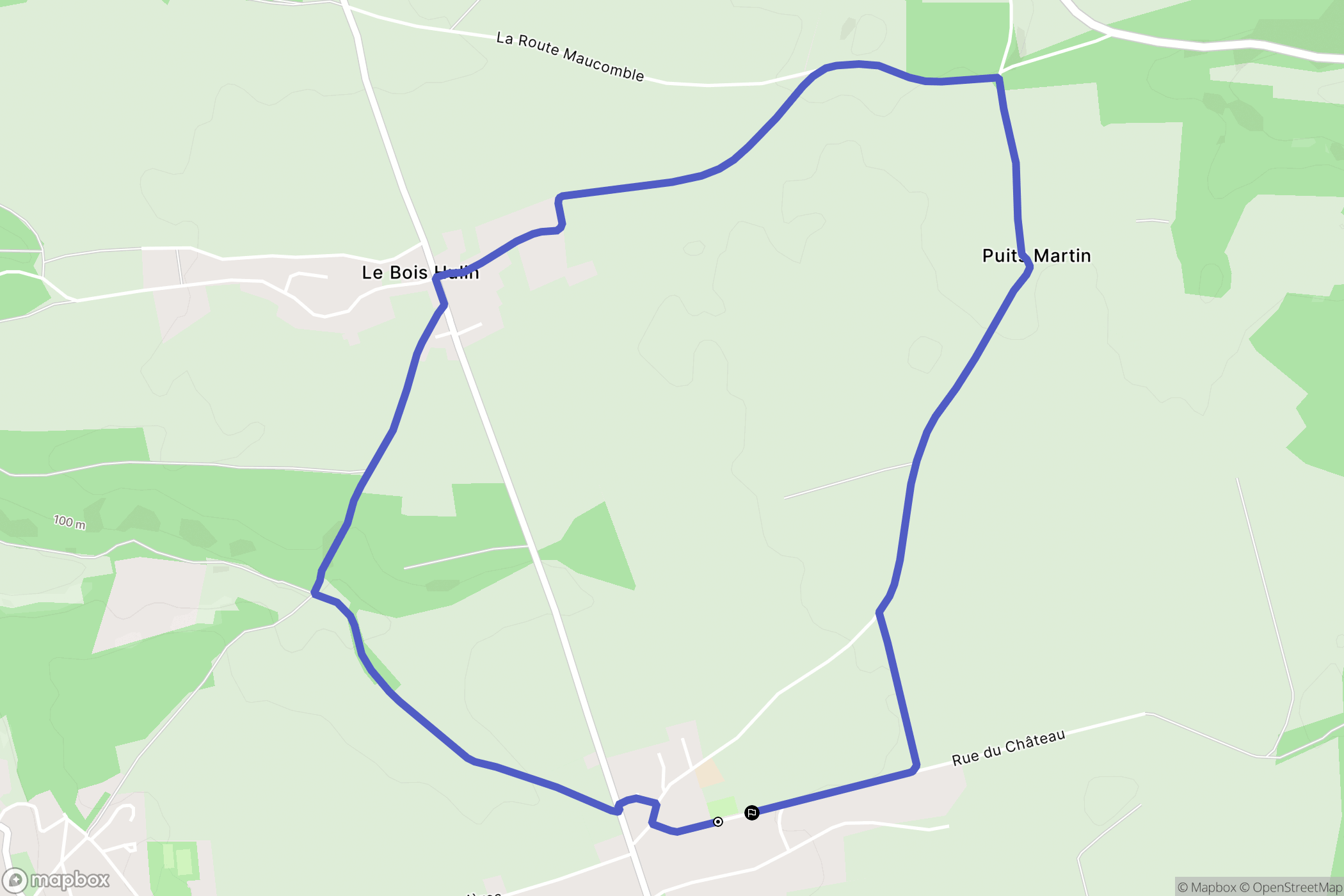 Sainte-Foy : carte du parcours de randonnée - France