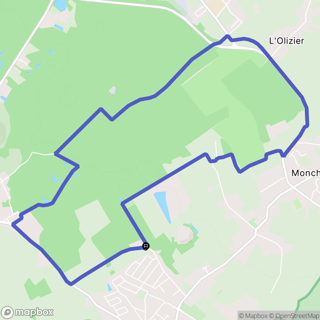 Leforest : carte du parcours de randonnée - France