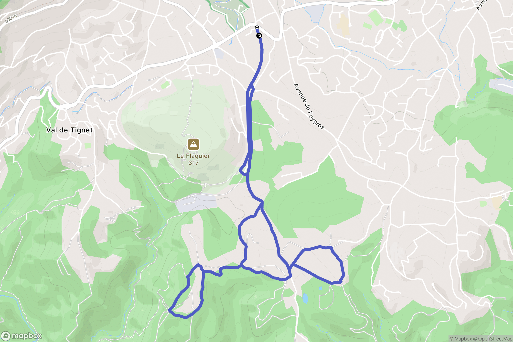 Peymeinade : carte du parcours de randonnée - France