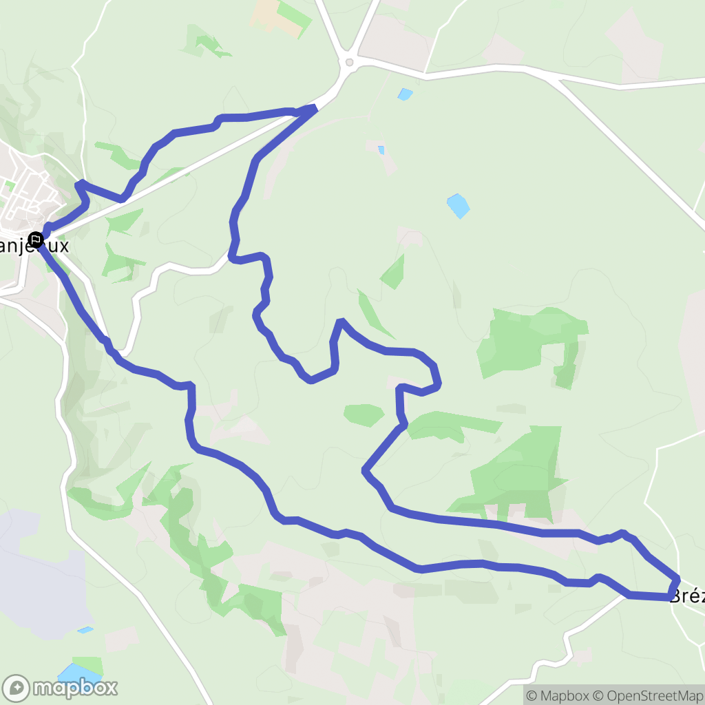 Fanjeaux : carte du parcours de randonnée - France