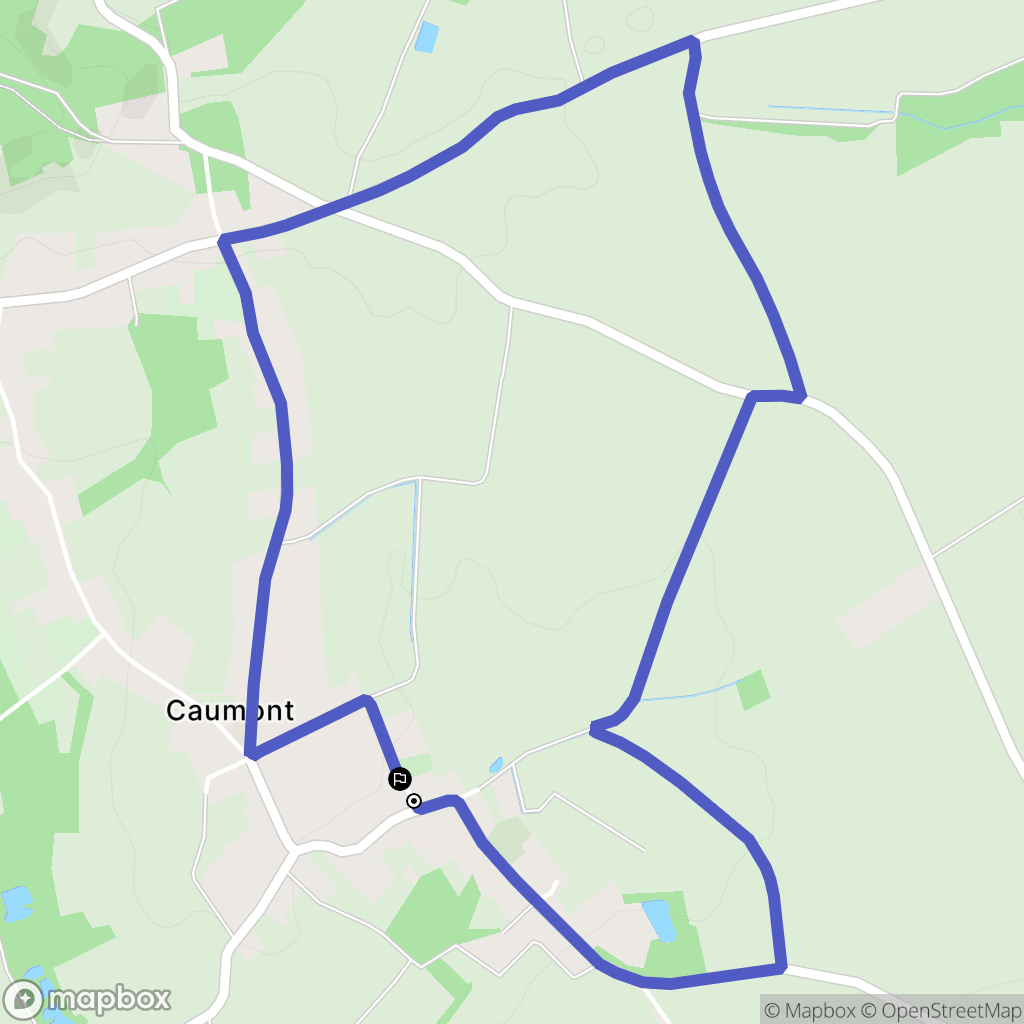 Caumont : carte du parcours de randonnée - France