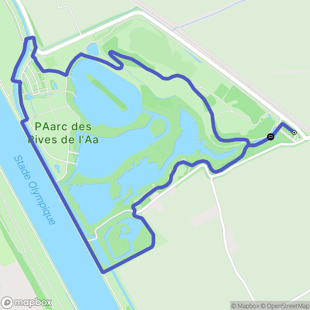 Saint-Georges-sur-l'Aa : carte du parcours de randonnée - France