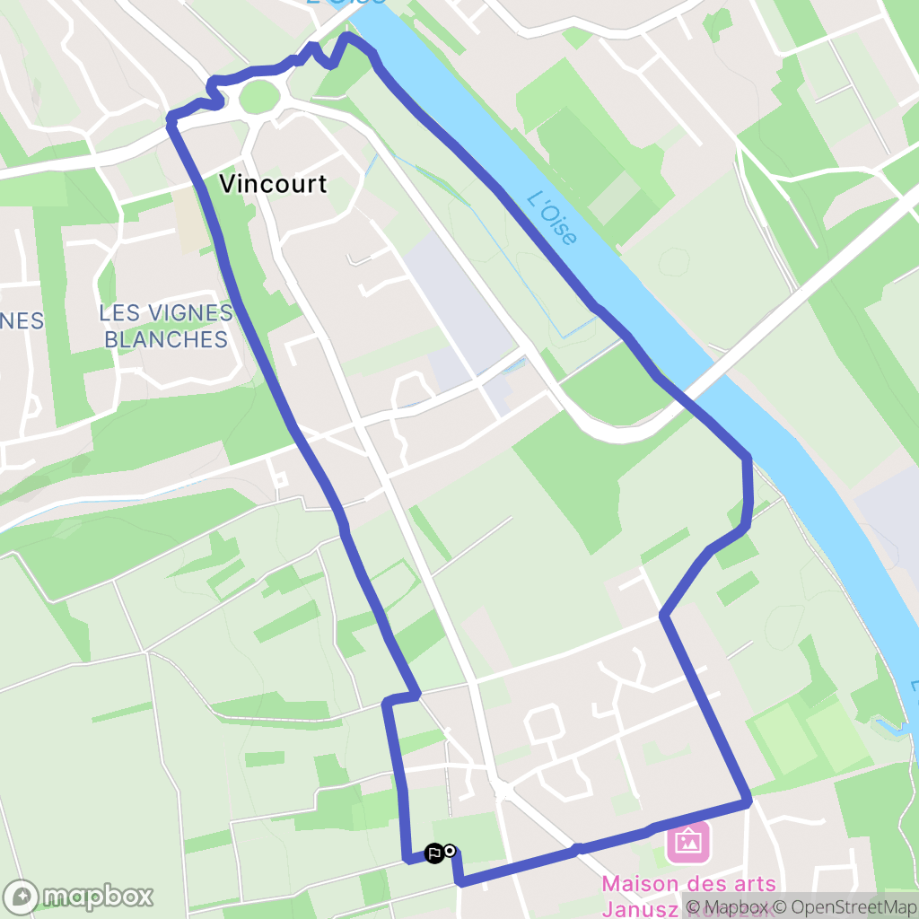 Maurecourt : carte du parcours de randonnée - France